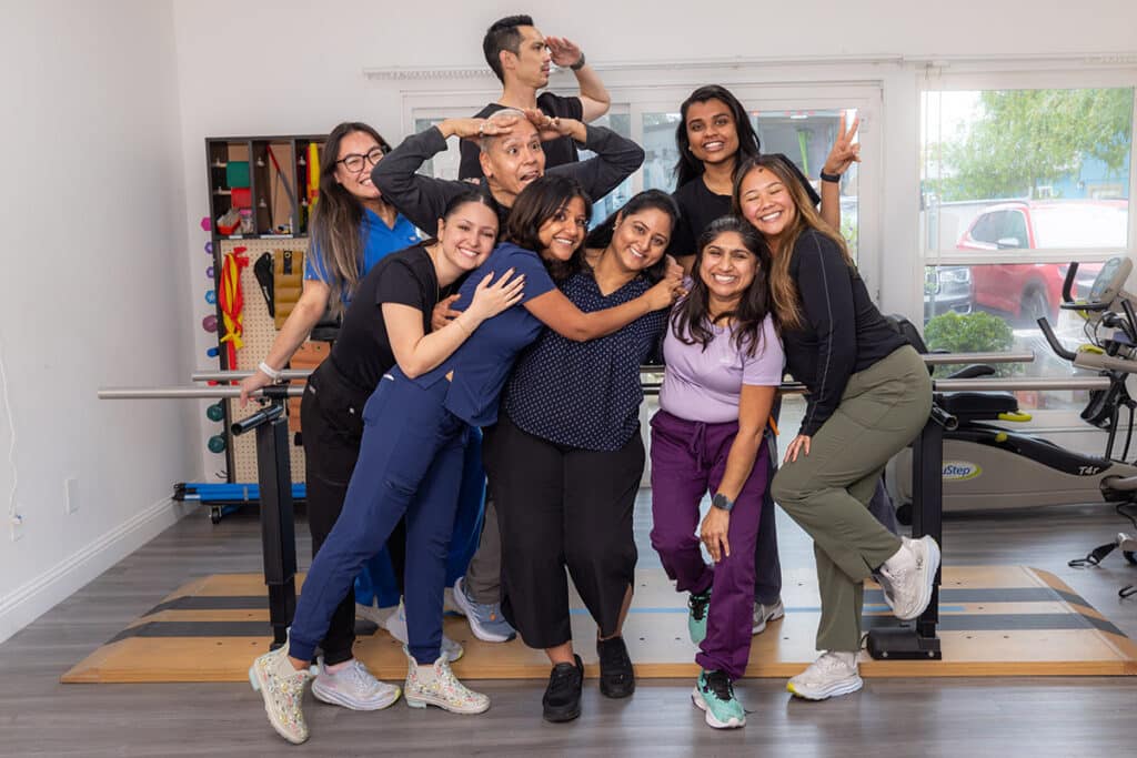 fun group photo of hayward gardens post acute staff